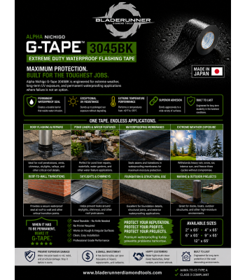 Why Roofing Contractors and Waterproofing Professionals Trust Alpha Nichigo G-Tape 3045BK