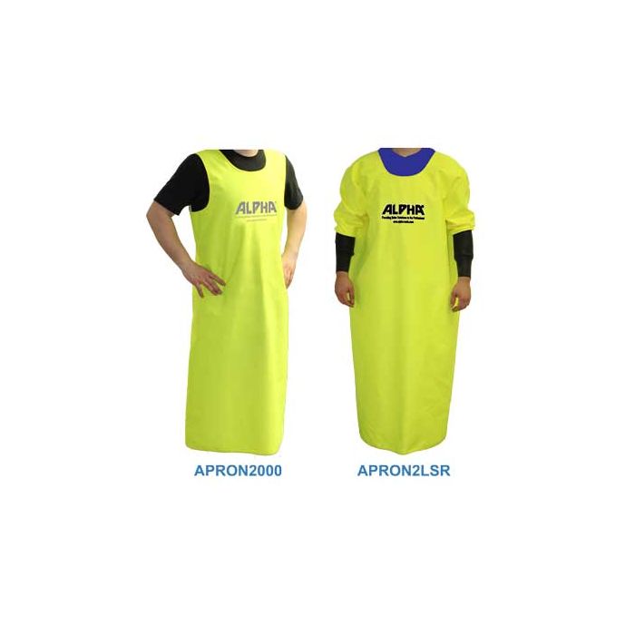 Alpha Waterproof Aprons – Sleeveless X-Large & Long-Sleeved Small
