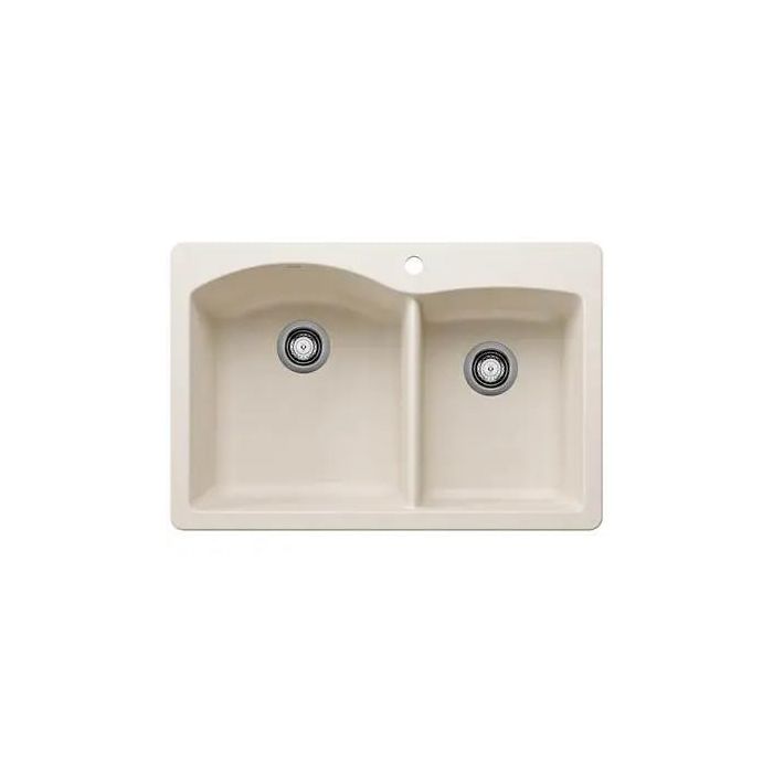 Blanco-Soft White-Diamond 1-3/4 Bowl Dual Deck-443063