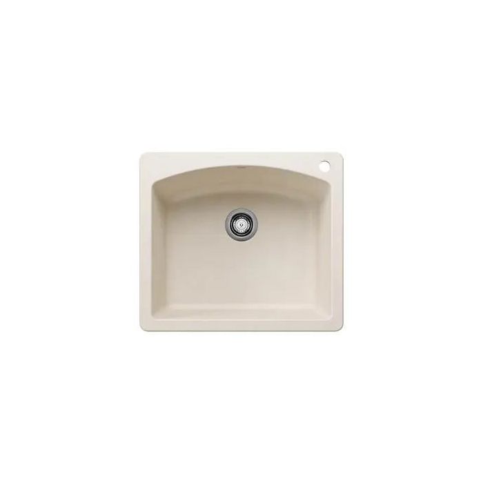 Blanco-Soft White-Diamond Single Bowl Dual Deck-443060