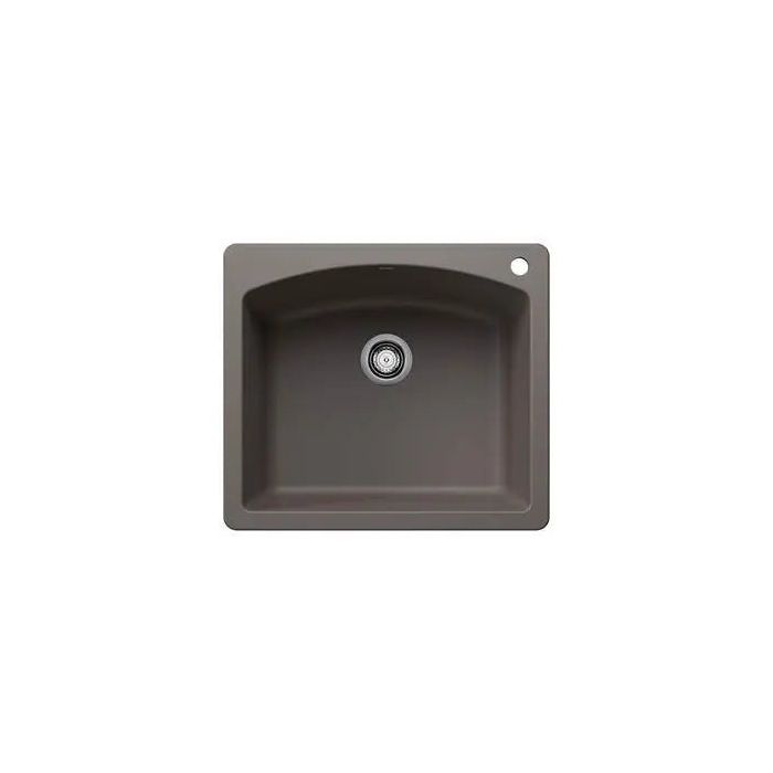 Blanco-Volcano Gray-Diamond Single Bowl Dual Deck-443097
