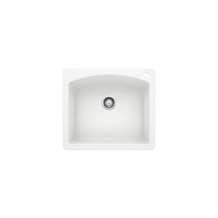 Blanco-White-Diamond Single Bowl Dual Mount-440211
