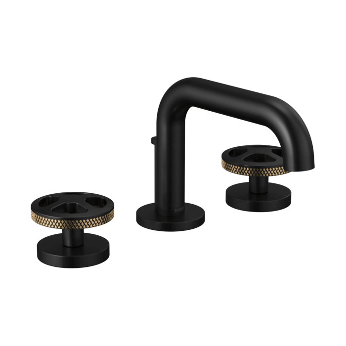 Brizo 65334LF Widespread Lavatory Faucet With Low Spout W/ Wheel Handle Kit