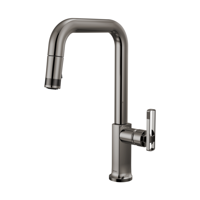 Brizo 63007LF Kitchen Faucet with Pull-Down Spray and Knob Handle Kit