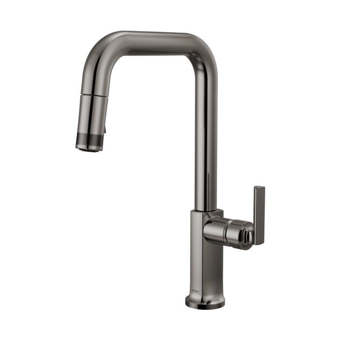 Brizo 63007LF Pull-Down Kitchen Faucet with Faucet Knob Handle Kit