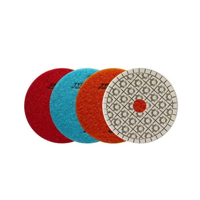Diamax Typhoon  ES White Resin 3-Step Pads 4in