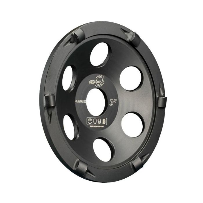 Diamax-5" Cyclone PCD Wheel Metal Backed 5" x 6N