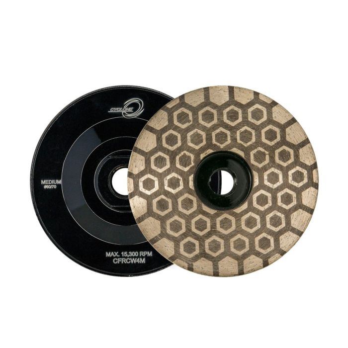 Diamax Cyclone Flat Resin HEX Cup Wheel | Fine, Medium, Course