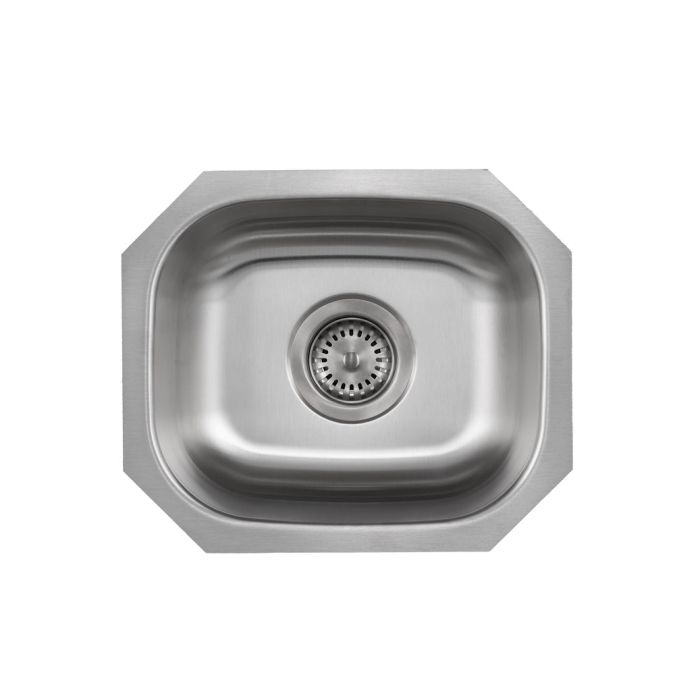 Liberty- Omaha 18 Gauge Single Bowl Undermount Bar Sink, 15x12x9