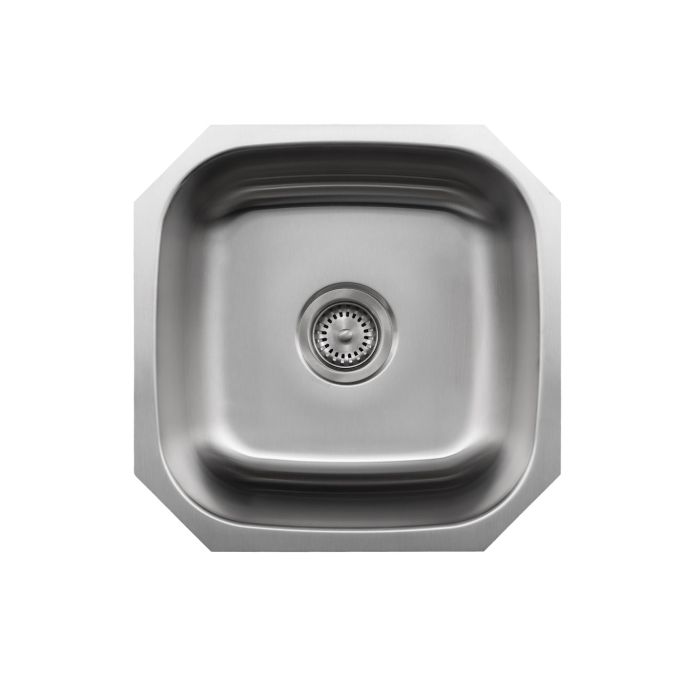 Liberty- Tampa 18 Gauge Single Bowl Undermount Bar Sink, 18x18x9