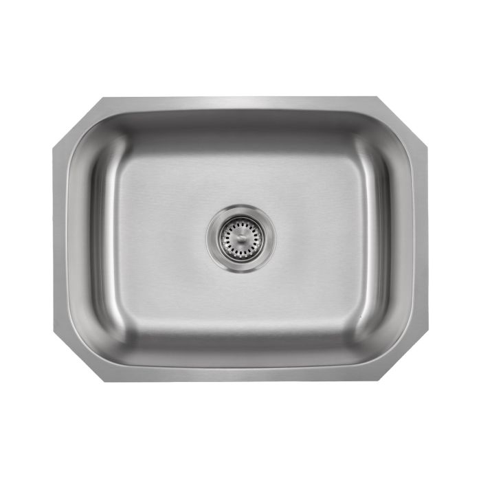 Liberty- Tulsa 23 18 Gauge Single Bowl Undermount Kitchen Sink, Radial Corners, 23x18x9