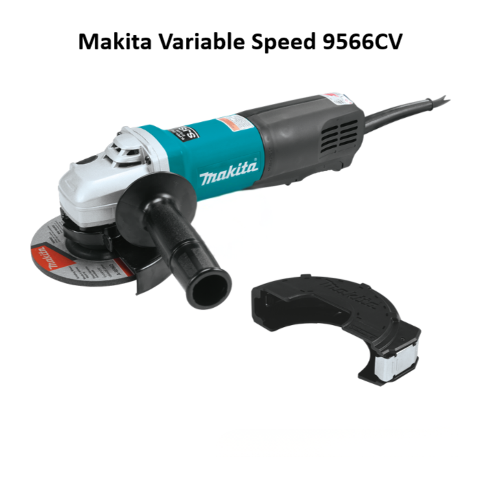 Makita-6" SJS™ Cut-Off/Angle Grinder, 13 AMP, 4,000–10,000 RPM, var. spd., 5/8"-11, no lock-off, lock-on