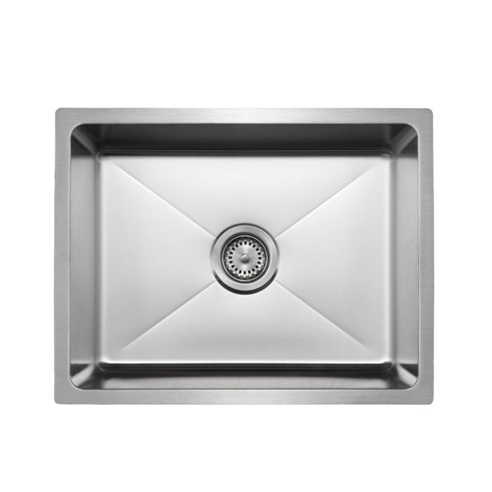 Master Chef- Bastia 23 16 Gauge Single Bowl Stainless Bar Sink, Radial Corners, 23x18x9