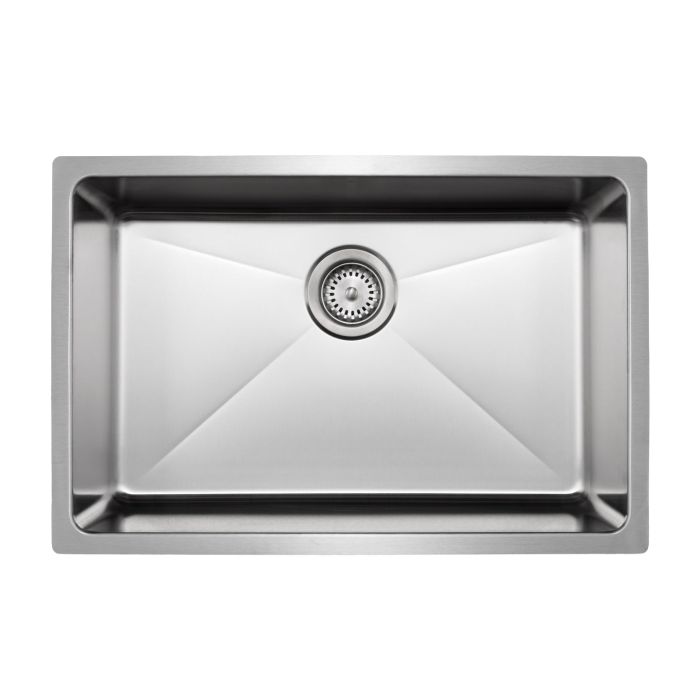 Master Chef- Bastia 27 16 Gauge Single Bowl Stainless Bar Sink, Radial Corners, 27x18x9