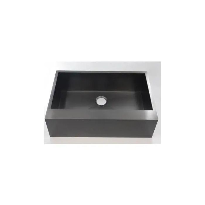 Master Chef- Belfort 33 GunMetal Black-Culinary Stainless Steel Straight Front Apron Kitchen Sink 15G 33x20x10