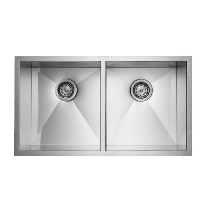 Master Chef - Bordeaux Stainless Steel Professional Culinary Sink 15G Equal Double Bowl UM 15 G 32x18x10