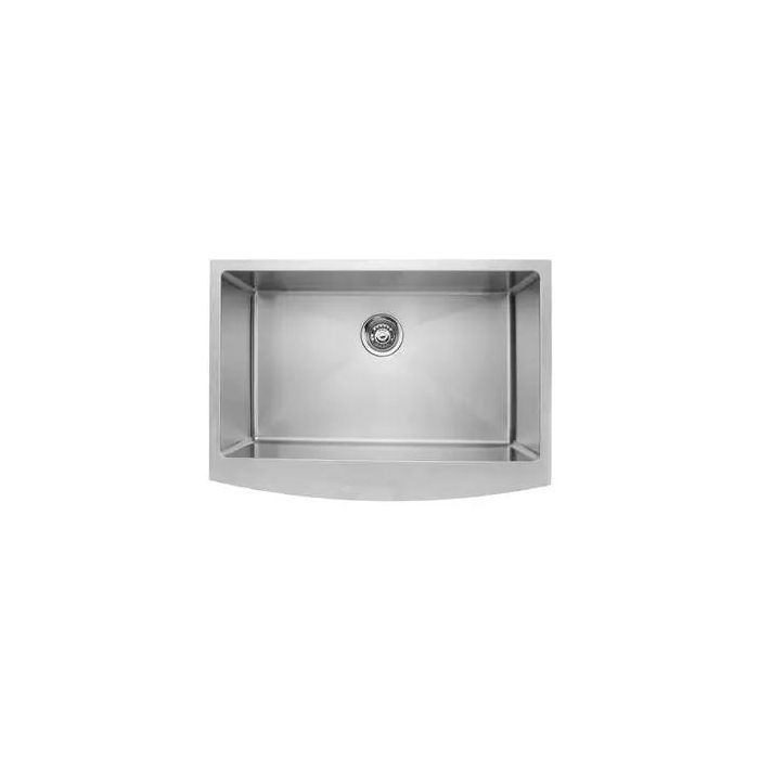 Master Chef -  Marseille 30 Bowed Apron Front Stainless Steel Professional Single Bowl Culinary Sink 15 G 30x21x10