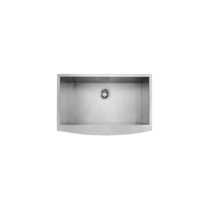 Master Chef - Marseille 33  Culinary Stainless Steel Kitchen Sink Farm Sink wtih Bowed Apron 15 G 33x20x10