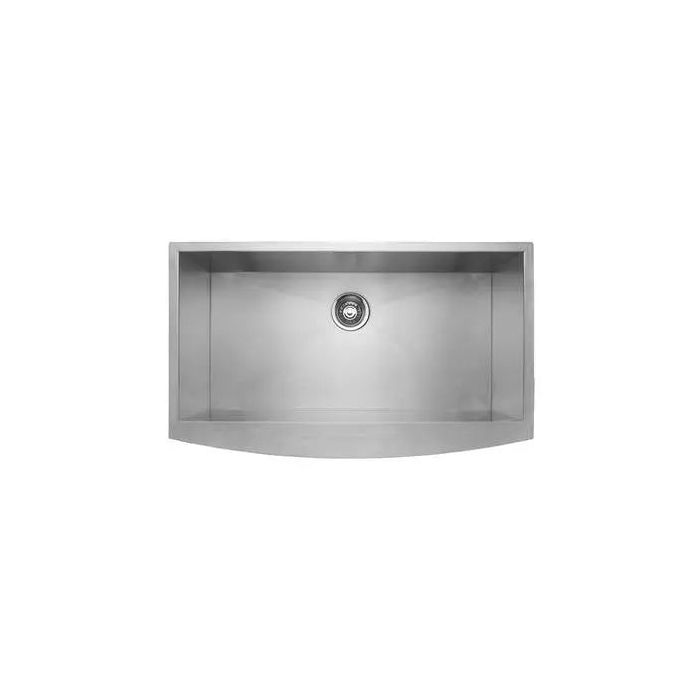 Master Chef - Marseille 36 Bowed Apron Front Stainless SteelProfessional Single Bowl Culinary Sink 15 G 36x20x10
