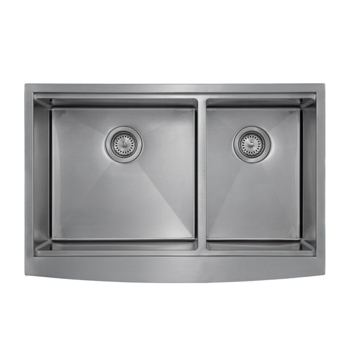 Master Chef-Pisa 6040 Curved 9" FULL APRON Workstation Sink, 33x22x10