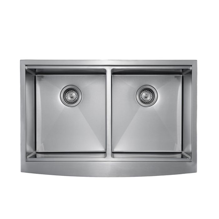 Master Chef-Venice Curved Retro  33 5050 Curved 6" RETRO Apron Workstation Sink, 33x22x10