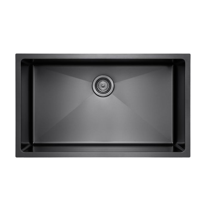 Master Chef-Versailles 30 Radial in GunMetal Black-Culinary Style Stainless Steel Radial Kitchen Sink