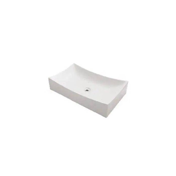 Oasis- Auriga Medium Modern Rectangular Vessel China Sink Medium (White) 20x14.5x5