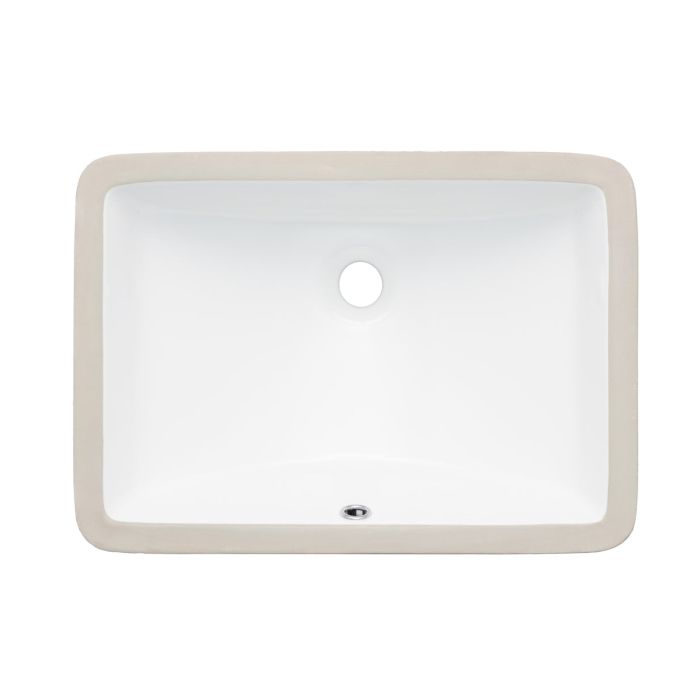 Oasis- Canyon Compact Rectangular lav UM Porcelain Sink White 18' x 13'