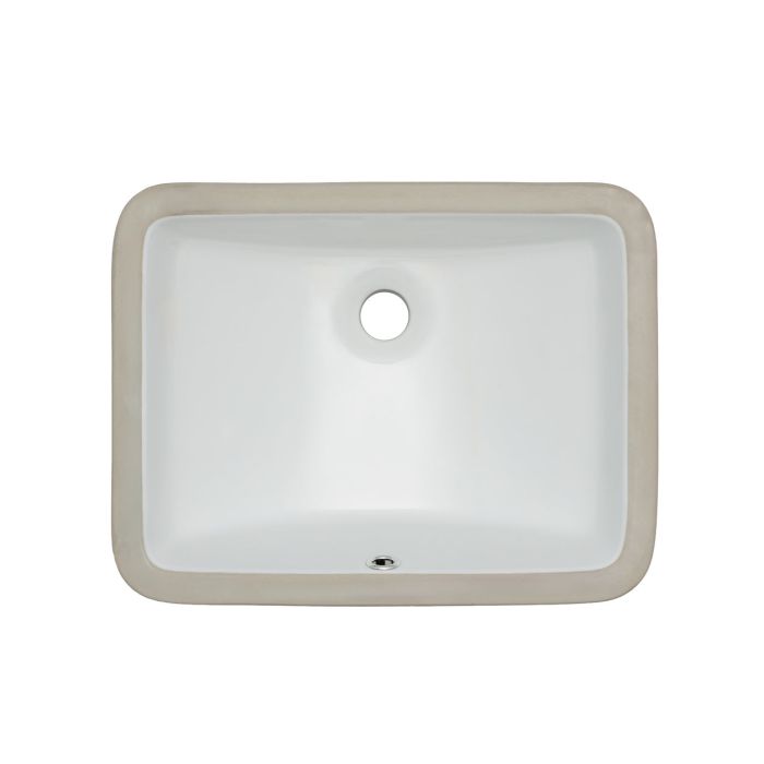 Oasis- Canyon Small Rectangular lav UM Porcelain Sink White 18x13
