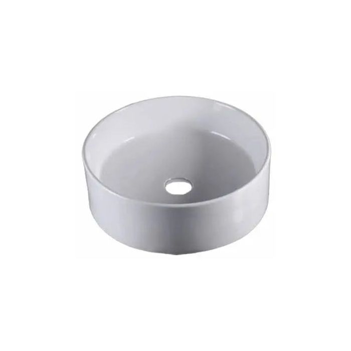 Oasis- Hydro 18 in round Porcelain vessel sink White