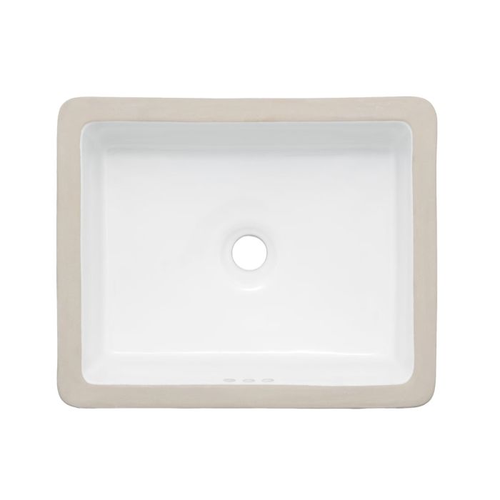 Oasis- Tideway Small Retro Rectangular Vitreous China Bowl 17.5 x 14.5 (ID)