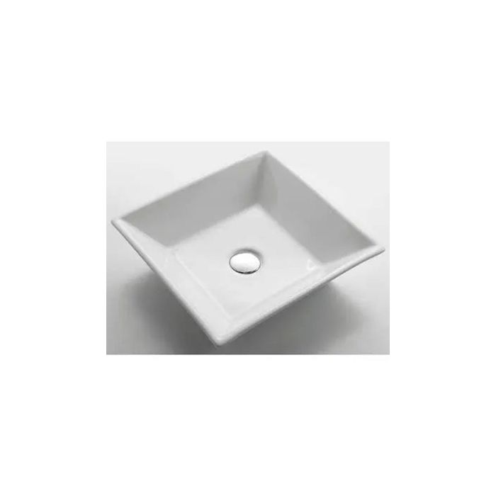 Oasis- Virgo Modern Square Zen Porcelain Vessel Sink 16.25 x 16.25 x 4.5 Virgo
