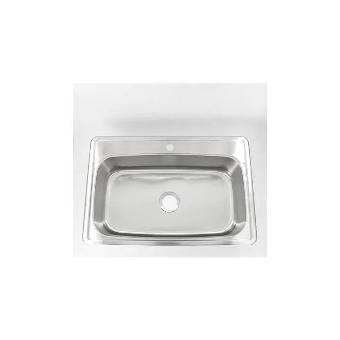 Presidential- Cleveland 1 Hole Self-Rimming large single bowl kitchen siink 33x22x8 w/1 faucet hole