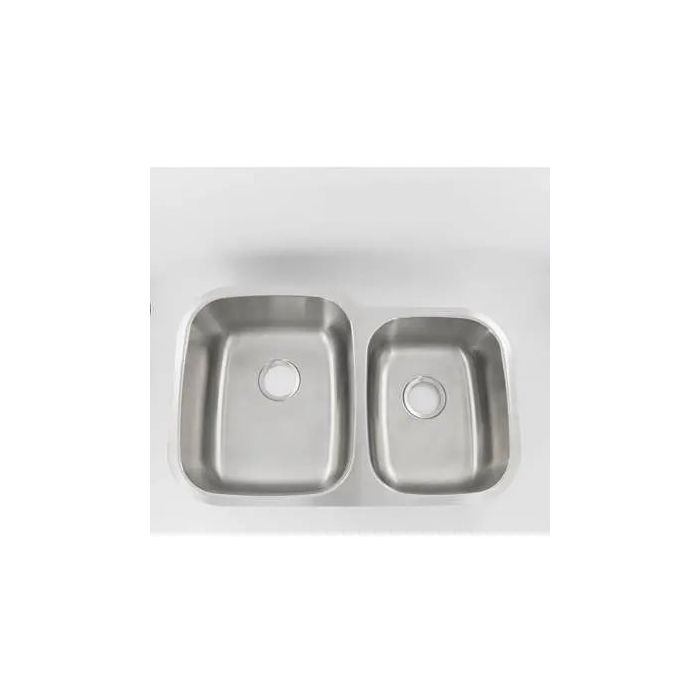 Presidential- Madison 16 Premium Heavy 16 G UM Offset Double Bowl Kitchen Sink 31.75x20.5x9/7