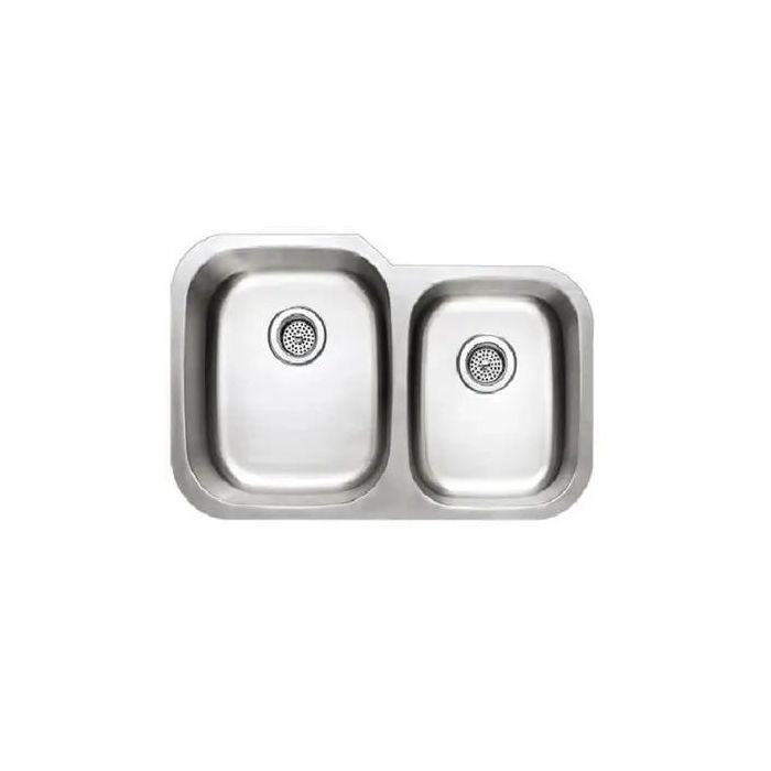 Presidential- Madison Premium 18 G UM Offset Double Bowl Kitchen Sink 31.75x20.5x9/7