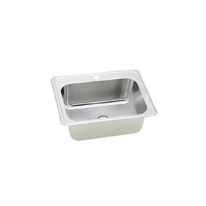 Presidential- Mckinley-1 Hole Self-Rimming Single Bowl Kitchen Sink 25x22x8 1-Hole Version.MUST HAVE CLIPS w/SINK.