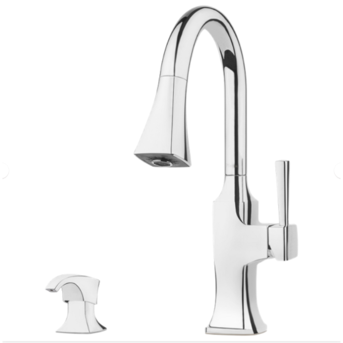 Pfister F-529-7KFC Kroft Kitchen Faucet W/ Soap Dispenser with Chrome Finish