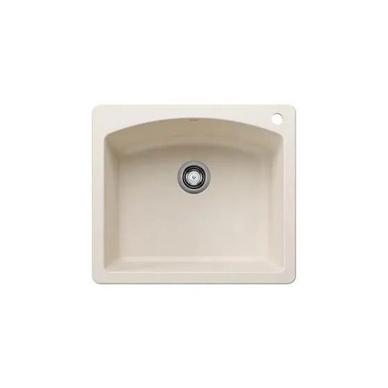 Blanco-Soft White-Diamond Single Bowl Dual Deck-443060