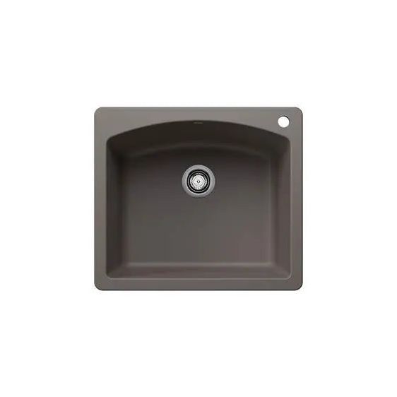 Blanco-Volcano Gray-Diamond Single Bowl Dual Deck-443097