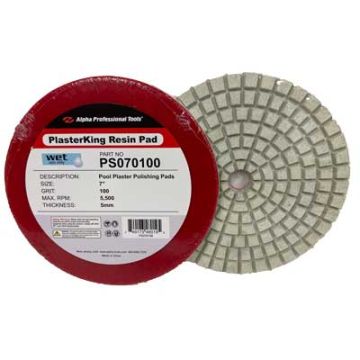 Alpha PlasterKing Diamond Polishing Pads – 7" & 9" x 5mm | 50 & 100 Grit