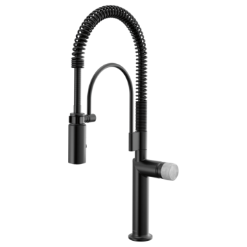 Brizo Semi-Professional Kitchen Faucet with Concrete Knob Handle Kit