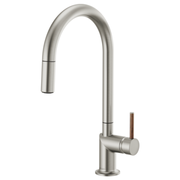 Brizo 63075LF Single Handle Bathroom Faucet with Wood Lever Handle Kit