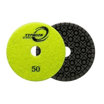 Diamax 4" Typhoon Clover Resin 7-Step 50 - 3000 grit