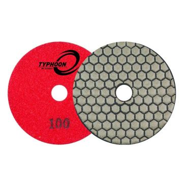 Diamax-4" Typhoon Dry Pad 50 grit - 3000 grit