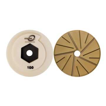 Diamax 5in to 6in Cyclone Hybrid Snail Lock Wheel 50- 3000 grit