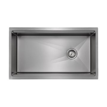 Master Chef - Armada  33" Stainless Steel-Culinary Sink w/offset Drain Antibacterial/cut Resist coated33.5x19.5x10