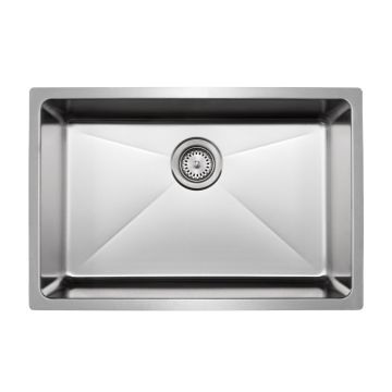 Master Chef- Bastia 27 16 Gauge Single Bowl Stainless Bar Sink, Radial Corners, 27x18x9