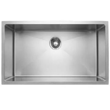 Master Chef-Bayonne Stainless Steel-Culinary 1 Bowl Kitchen Sink 18G 32x19x9 outter rim, 30x17x9 inner