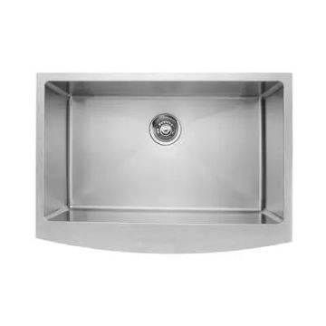 Master Chef -  Marseille 30 Bowed Apron Front Stainless Steel Professional Single Bowl Culinary Sink 15 G 30x21x10