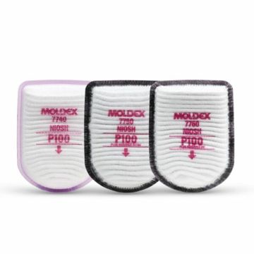 Moldex - 1 per bag Semi-Rectangular P100+ Filter With IonicAir Filtration